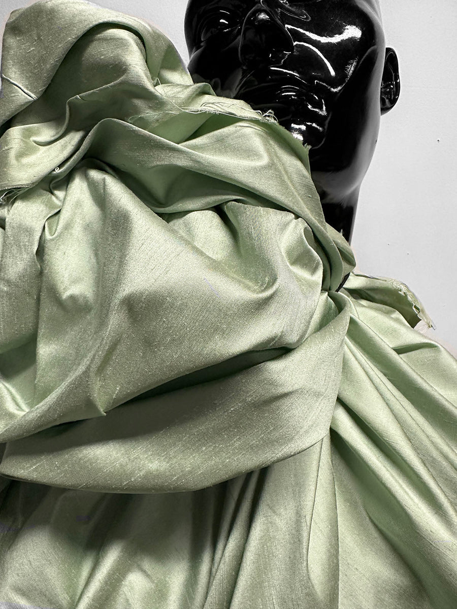 Seafoam Silk Dupioni - L'Etoffe Fabrics LLC