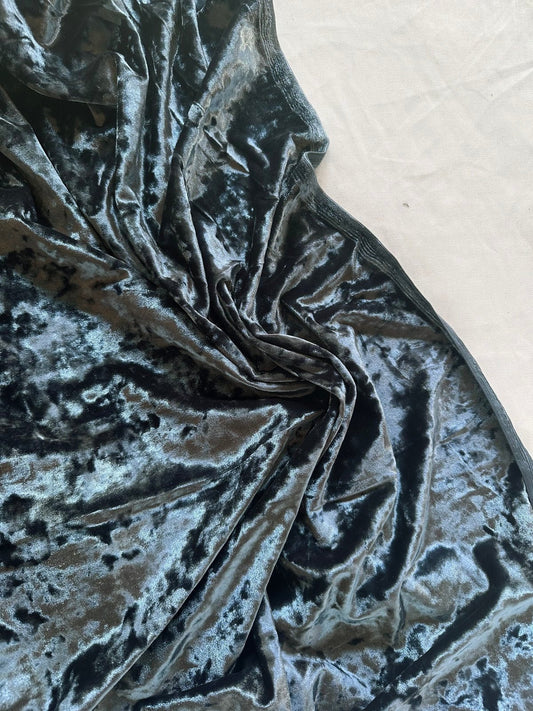 Sharkskin Crushed Stretch Velvet - L'Etoffe Fabrics LLC