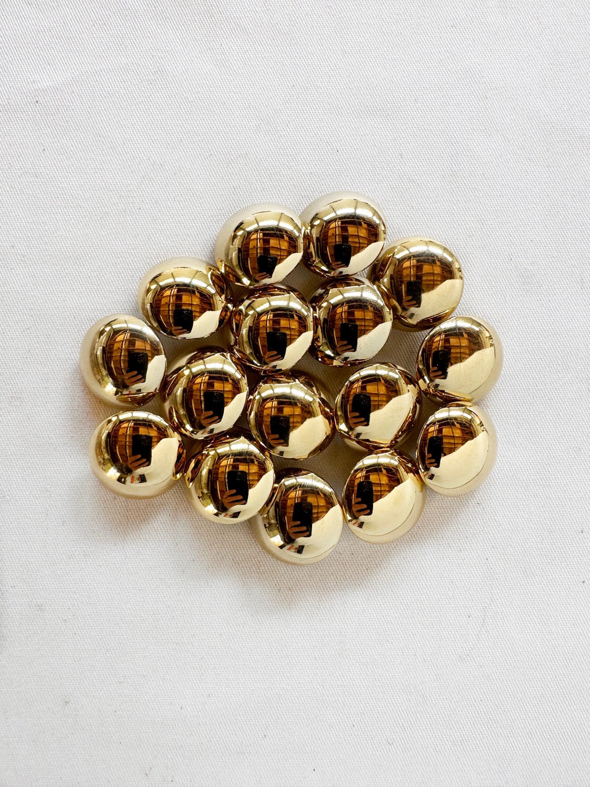 Shiny Gold Dome Designer Buttons - L'Etoffe Fabrics LLC