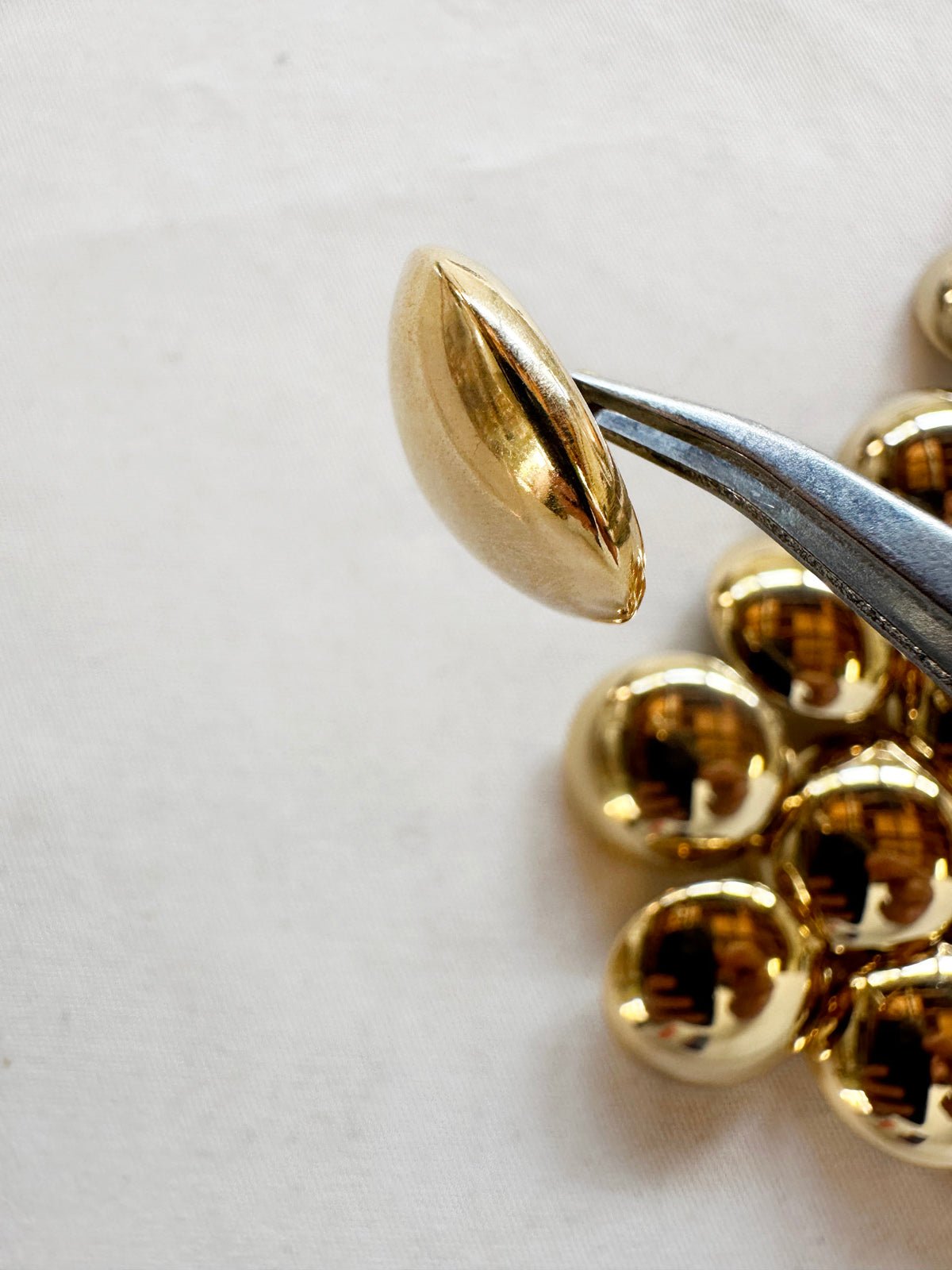 Shiny Gold Dome Designer Buttons - L'Etoffe Fabrics LLC