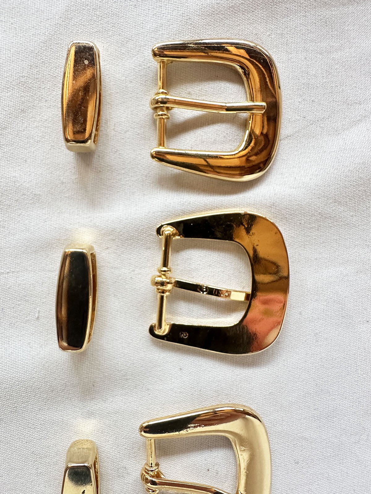 Shiny Gold Evening Belt Buckles - L'Etoffe Fabrics LLC