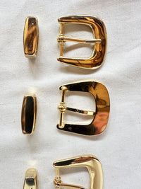 Shiny Gold Evening Belt Buckles - L'Etoffe Fabrics LLC