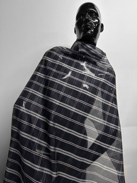 Silk Cotton Organdy Plaid - L'Etoffe Fabrics LLC