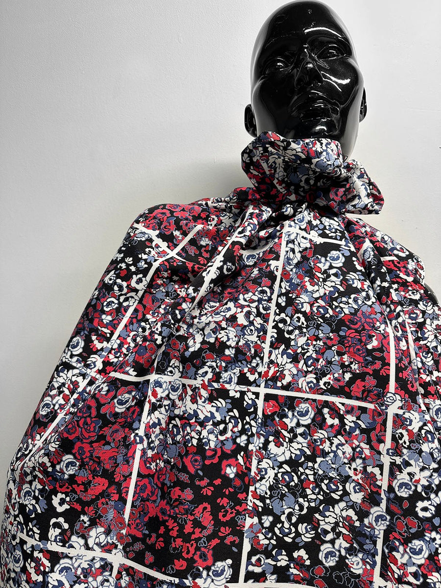 Silk Cotton Windowpane Faille - L'Etoffe Fabrics LLC