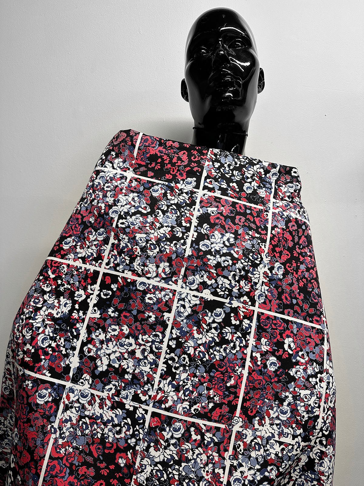 Silk Cotton Windowpane Faille - L'Etoffe Fabrics LLC