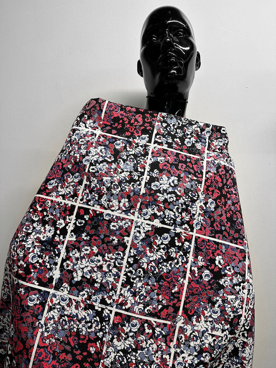 Silk Cotton Windowpane Faille - L'Etoffe Fabrics LLC