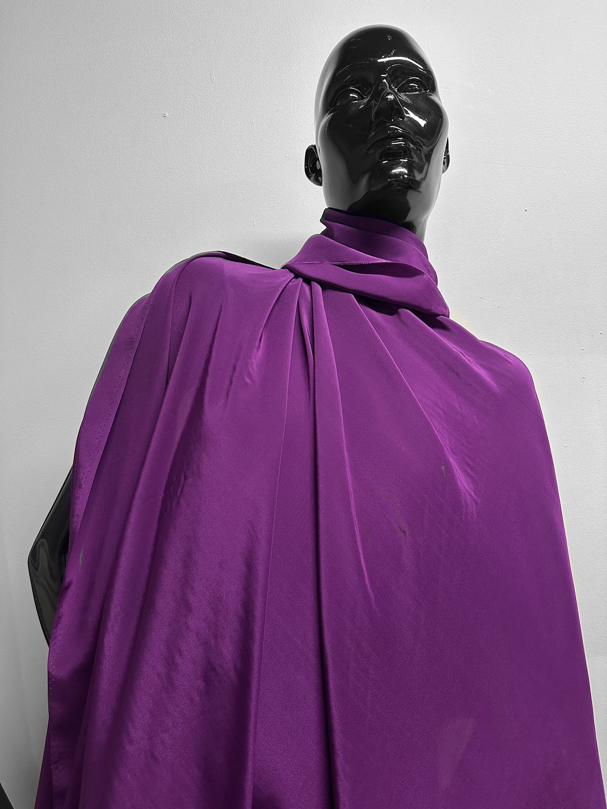 Silk Crepe De Chine Dark Magenta WIDE - L'Etoffe Fabrics LLC