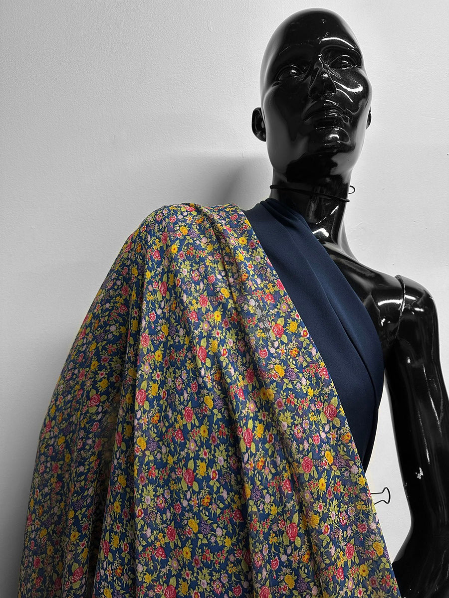 Silk Crepe Floral Bouquet - L'Etoffe Fabrics LLC