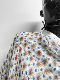 Silk Crepe Semi Sheer Rosebud Spray Print - L'Etoffe Fabrics LLC