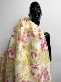 Silk Gazar Watercolor Floral Garden Party - L'Etoffe Fabrics LLC