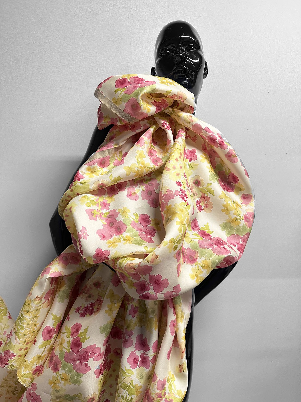 Silk Gazar Watercolor Floral Garden Party - L'Etoffe Fabrics LLC