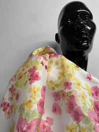 Silk Gazar Watercolor Floral Garden Party - L'Etoffe Fabrics LLC