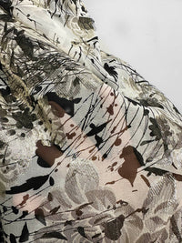 Silk Gold Jacquard Floral - L'Etoffe Fabrics LLC