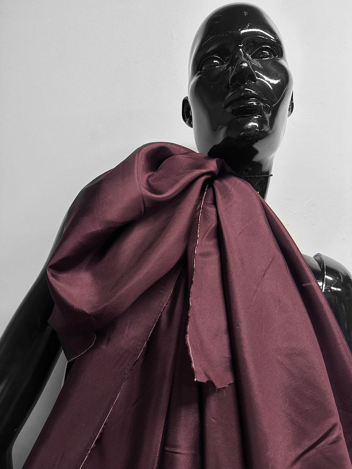 Silk Habotai Cabernet - L'Etoffe Fabrics LLC