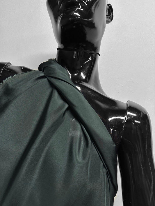 Silk Habotai Hunter Green - L'Etoffe Fabrics LLC