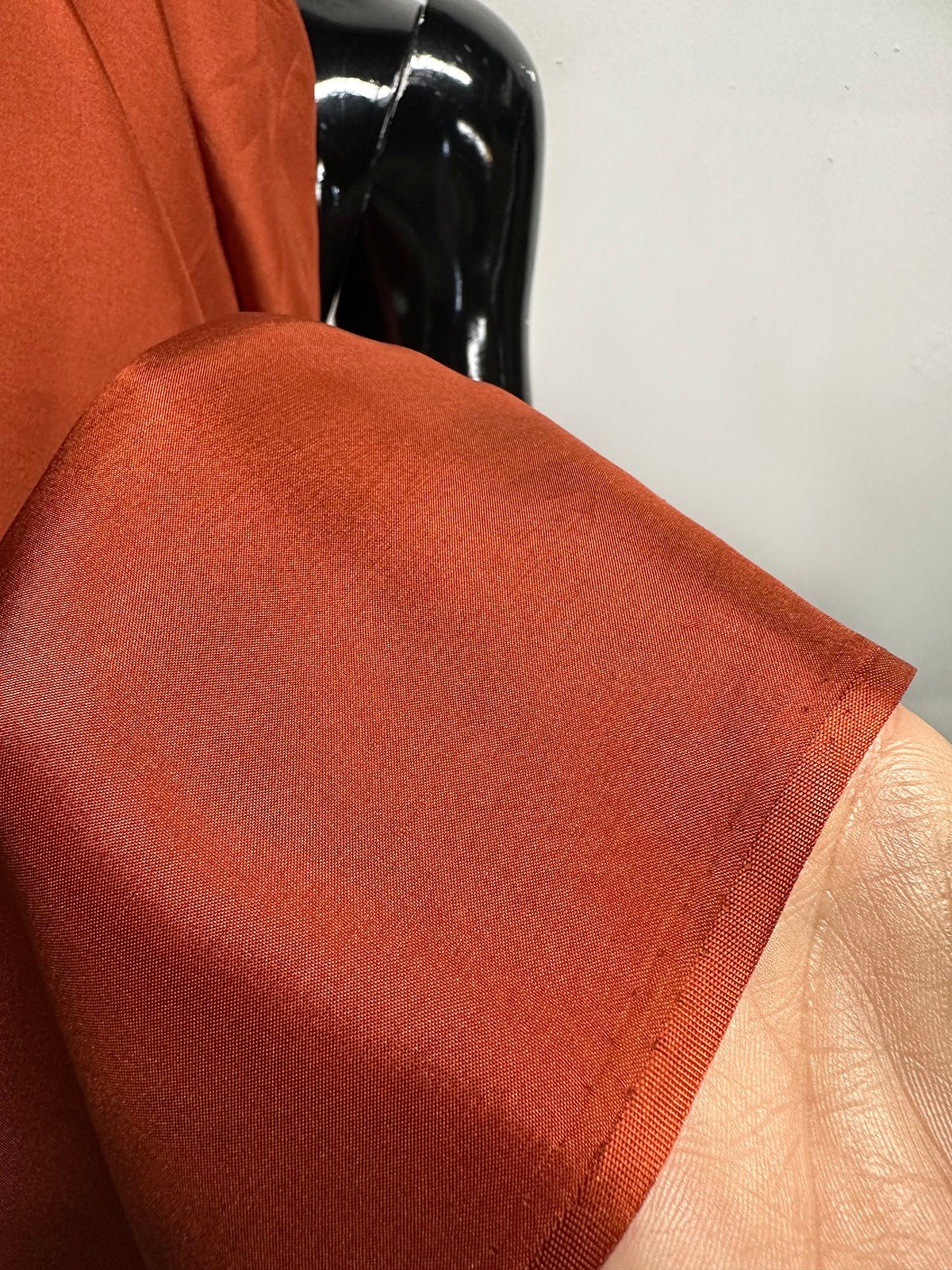 Silk Habotai In Burnt Orange - L'Etoffe Fabrics LLC
