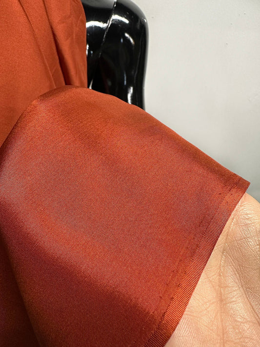 Silk Habotai In Burnt Orange - L'Etoffe Fabrics LLC