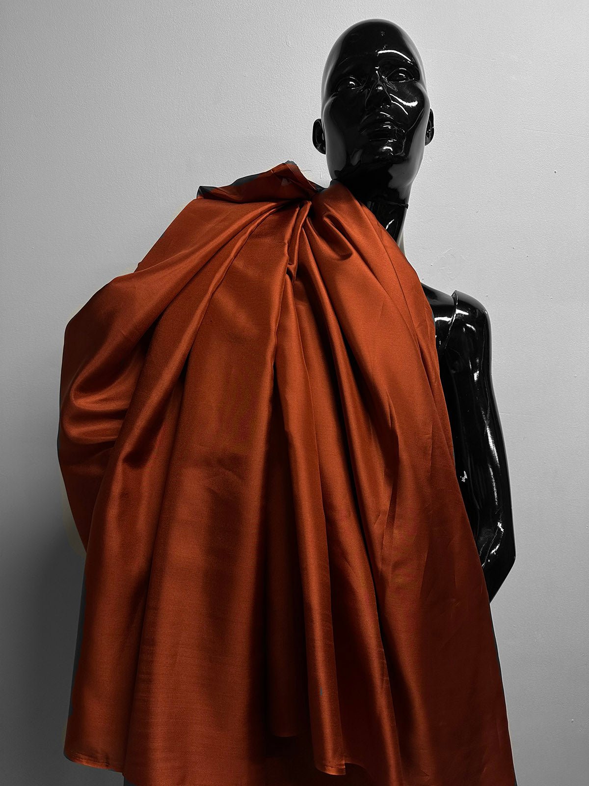 Silk Habotai In Burnt Orange - L'Etoffe Fabrics LLC