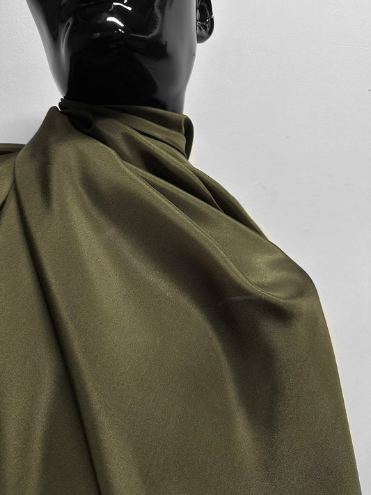 Silk Habotai Olive - L'Etoffe Fabrics LLC