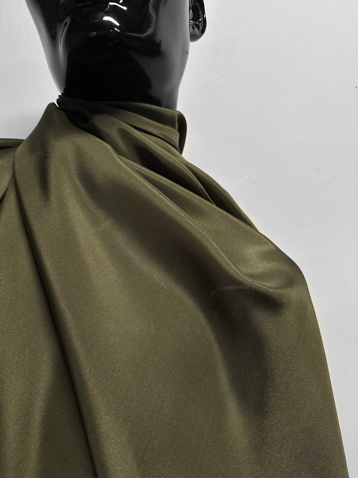 Silk Habotai Olive - L'Etoffe Fabrics LLC