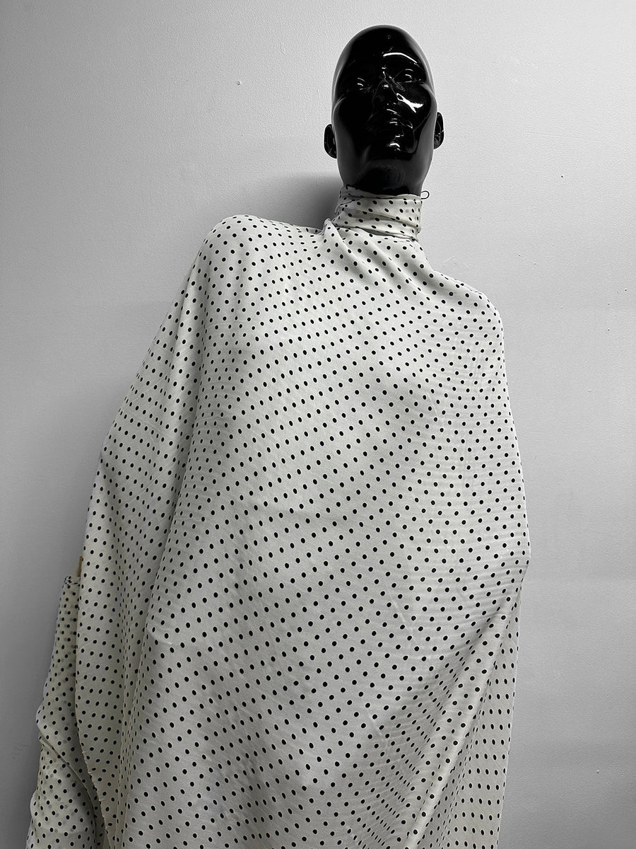 Silk Polka Dot Crepe Blouse Weight - L'Etoffe Fabrics LLC