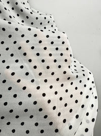 Silk Polka Dot Crepe Blouse Weight - L'Etoffe Fabrics LLC