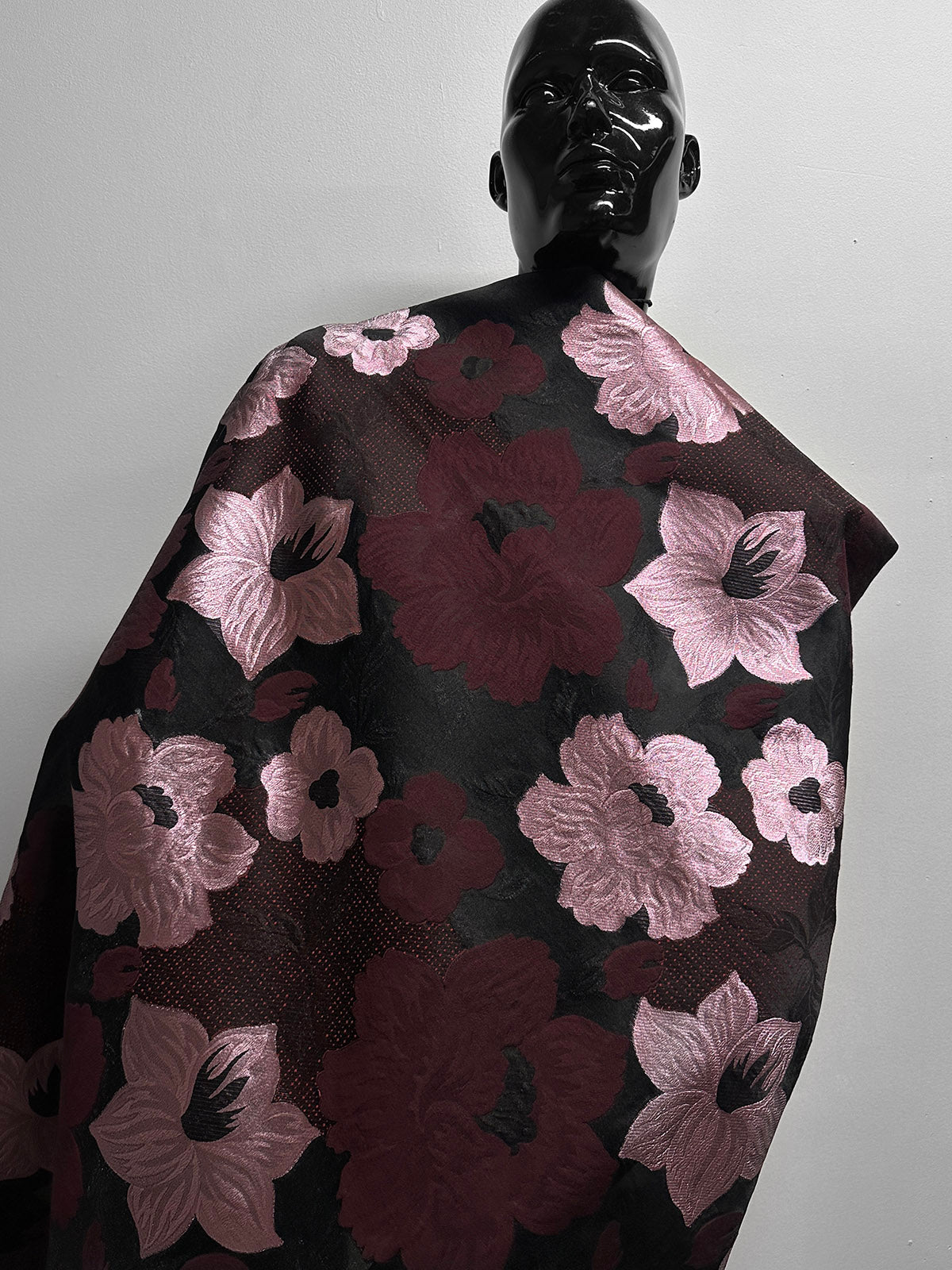 Silk Rose Meditation Light Jacquard Brocade - L'Etoffe Fabrics LLC