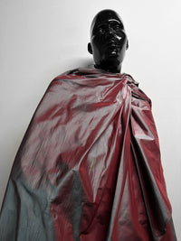 Silk Slubless Dupioni Grey Red - L'Etoffe Fabrics LLC