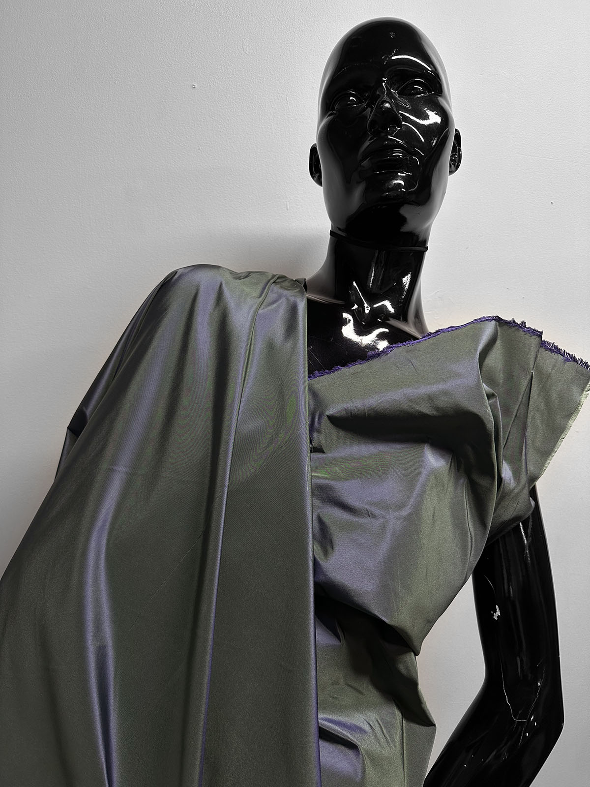 Silk Slubless Dupioni Sage Purple - L'Etoffe Fabrics LLC