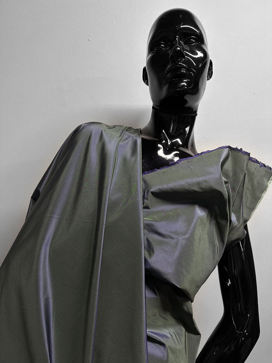 Silk Slubless Dupioni Sage Purple - L'Etoffe Fabrics LLC