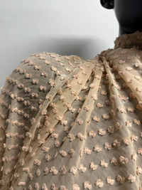 Silk Swiss Dot Dobby Georgette in Peach - L'Etoffe Fabrics LLC