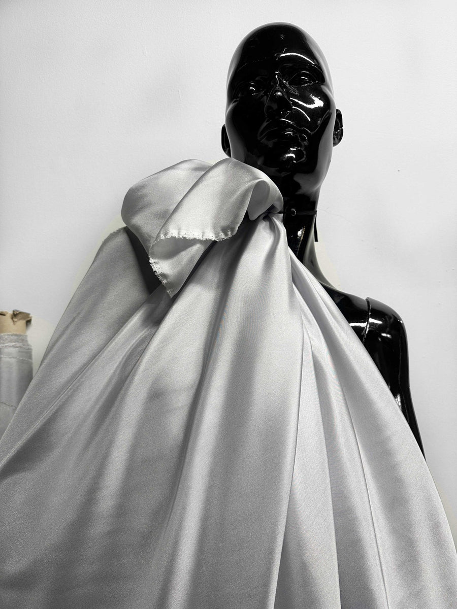 Silver Silk Habotai - L'Etoffe Fabrics LLC