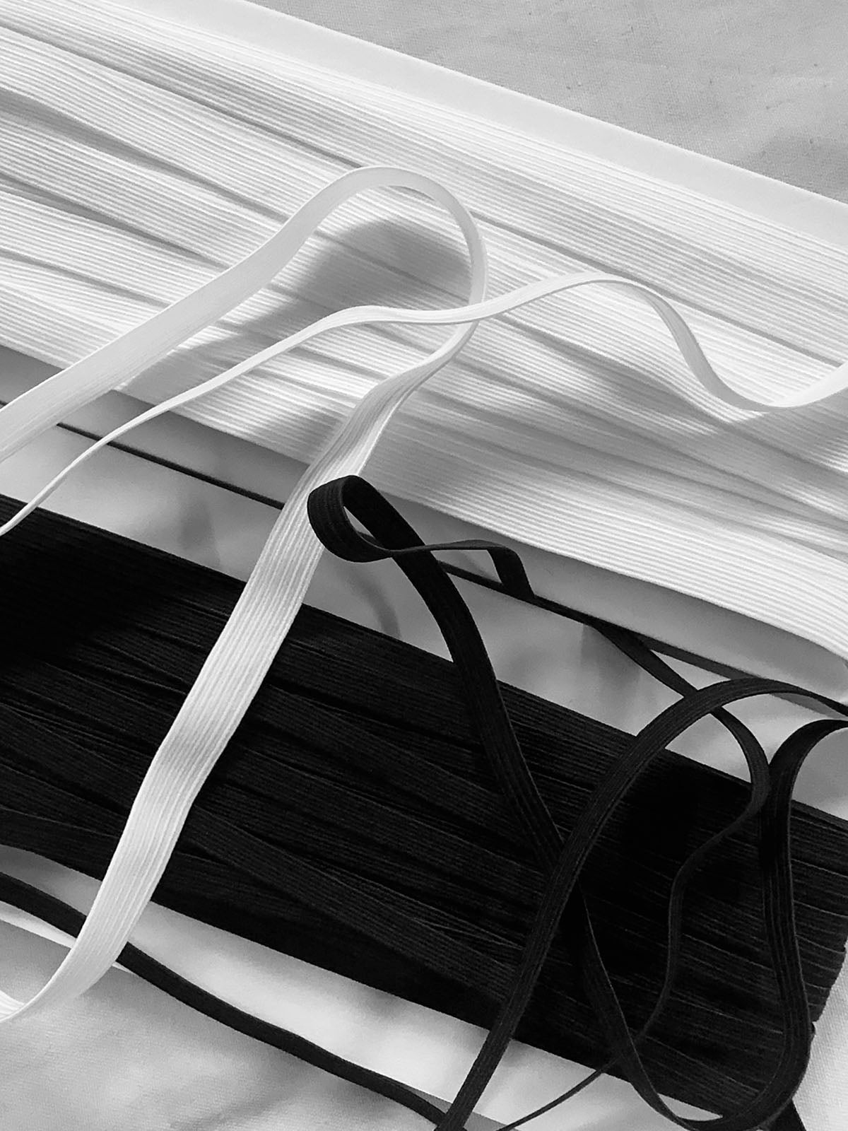 Smooth Narrow Knitted Elastic Made in Japan - L'Etoffe Fabrics LLC