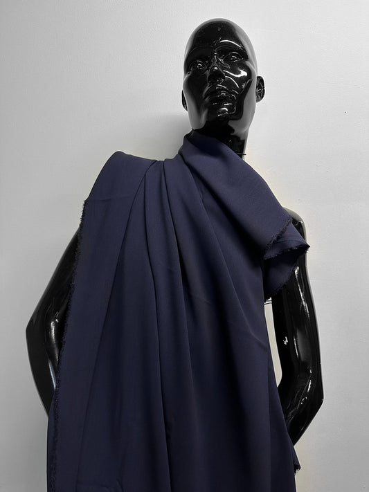 Soft Draping Navy Twill Crepe - L'Etoffe Fabrics LLC
