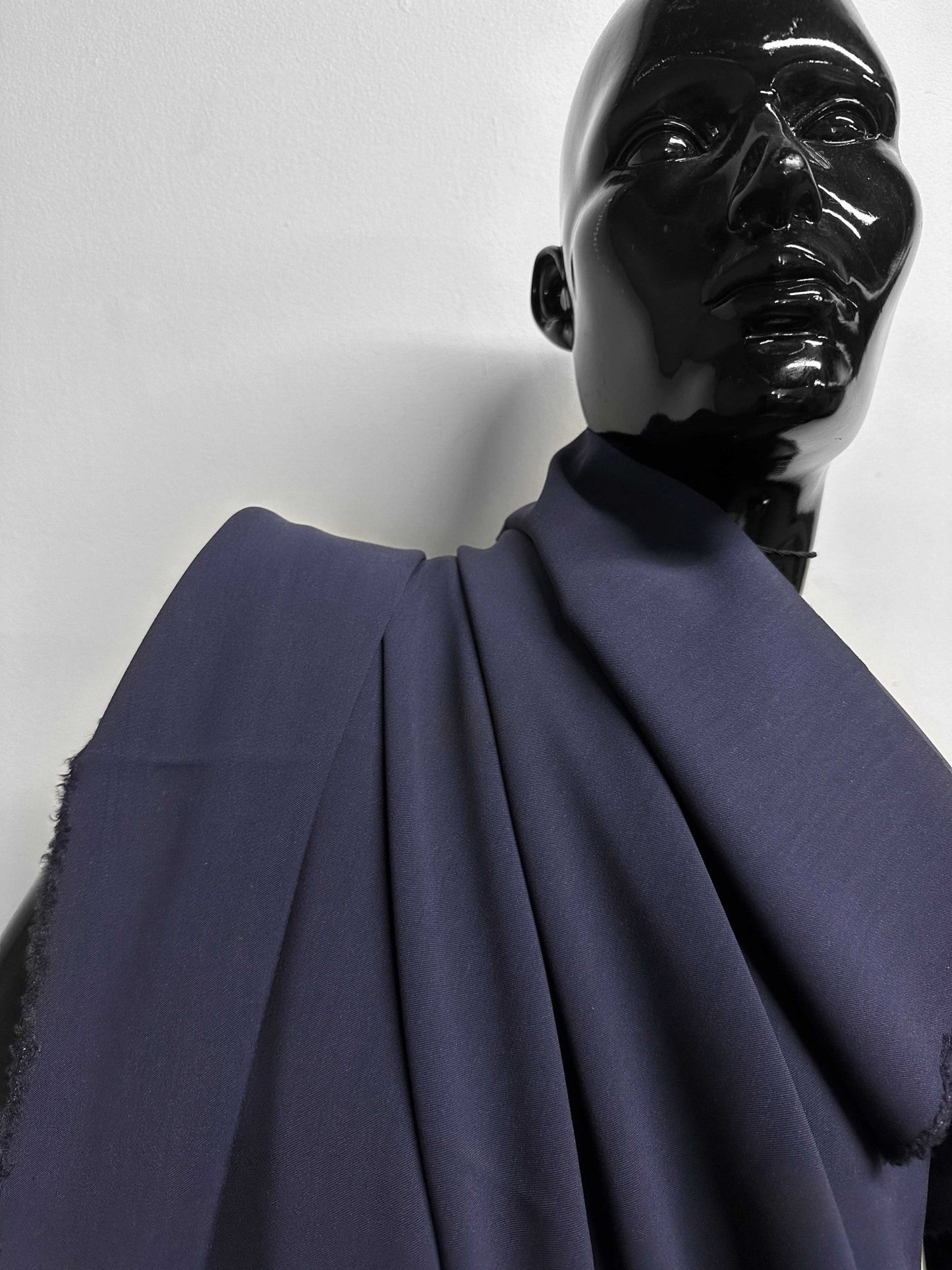 Soft Draping Navy Twill Crepe - L'Etoffe Fabrics LLC