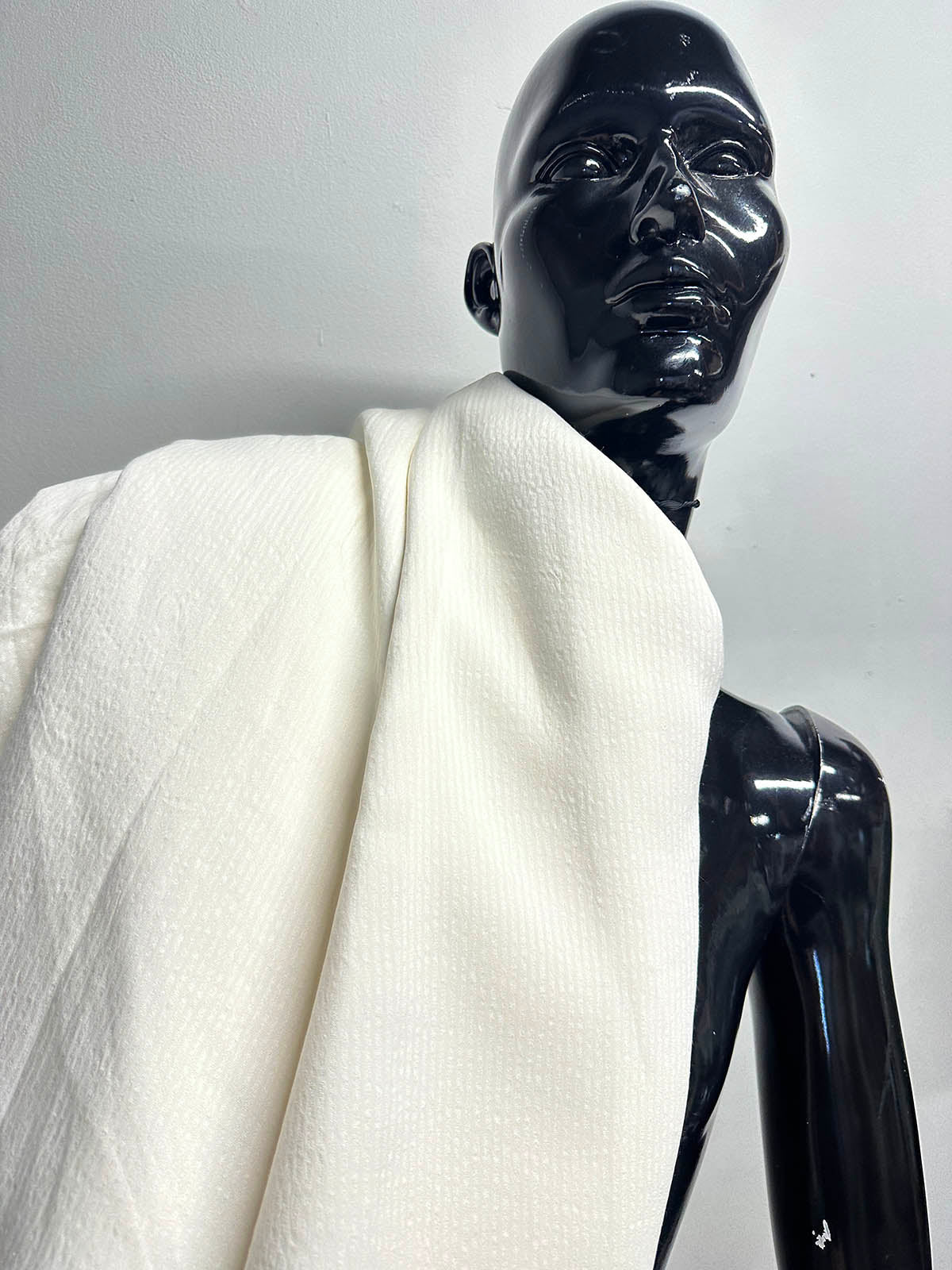 Soft Draping Silk Viscose Seersucker - L'Etoffe Fabrics LLC