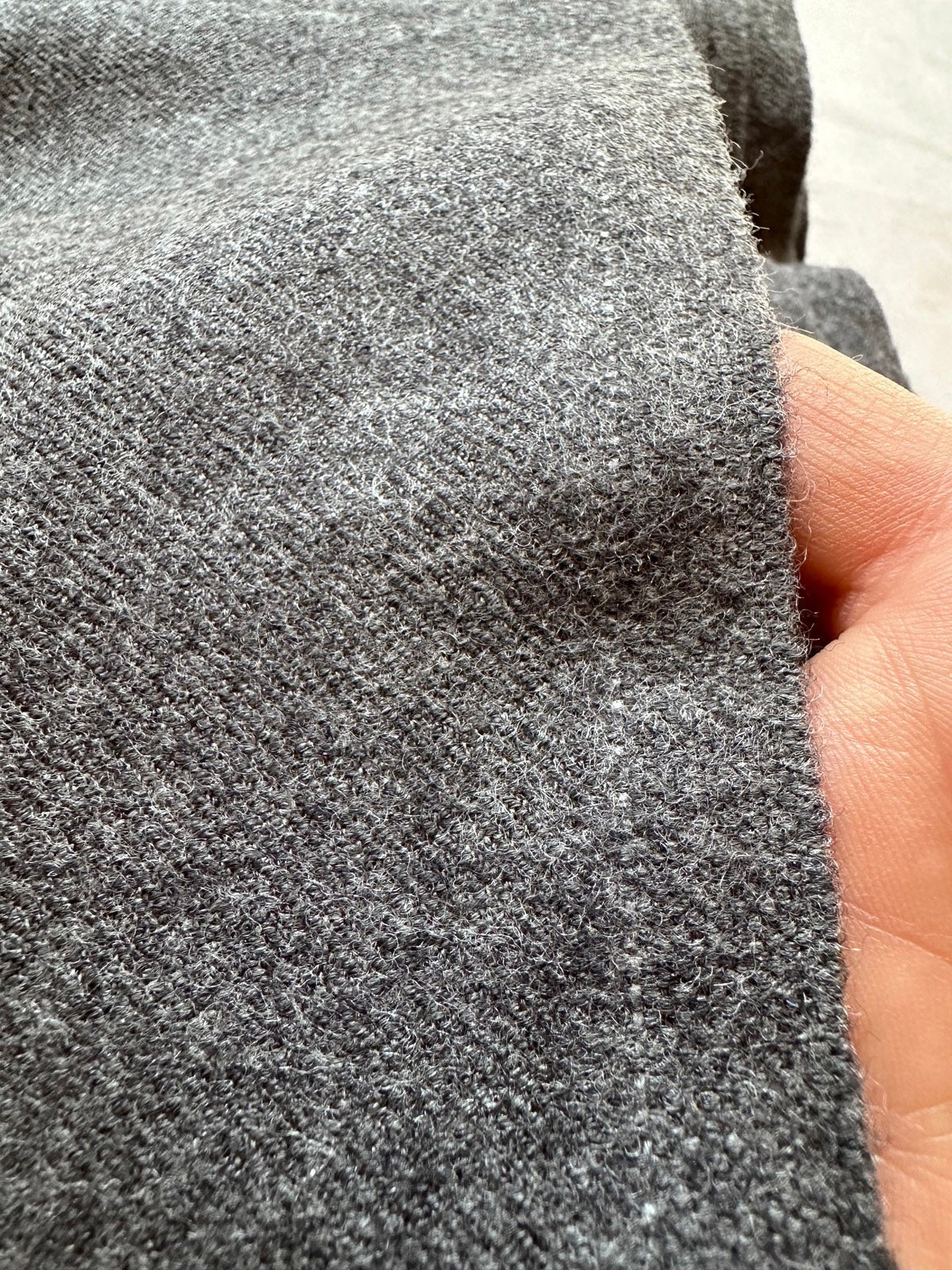 Soft Gray 100% Virgin Wool Flannel - L'Etoffe Fabrics LLC