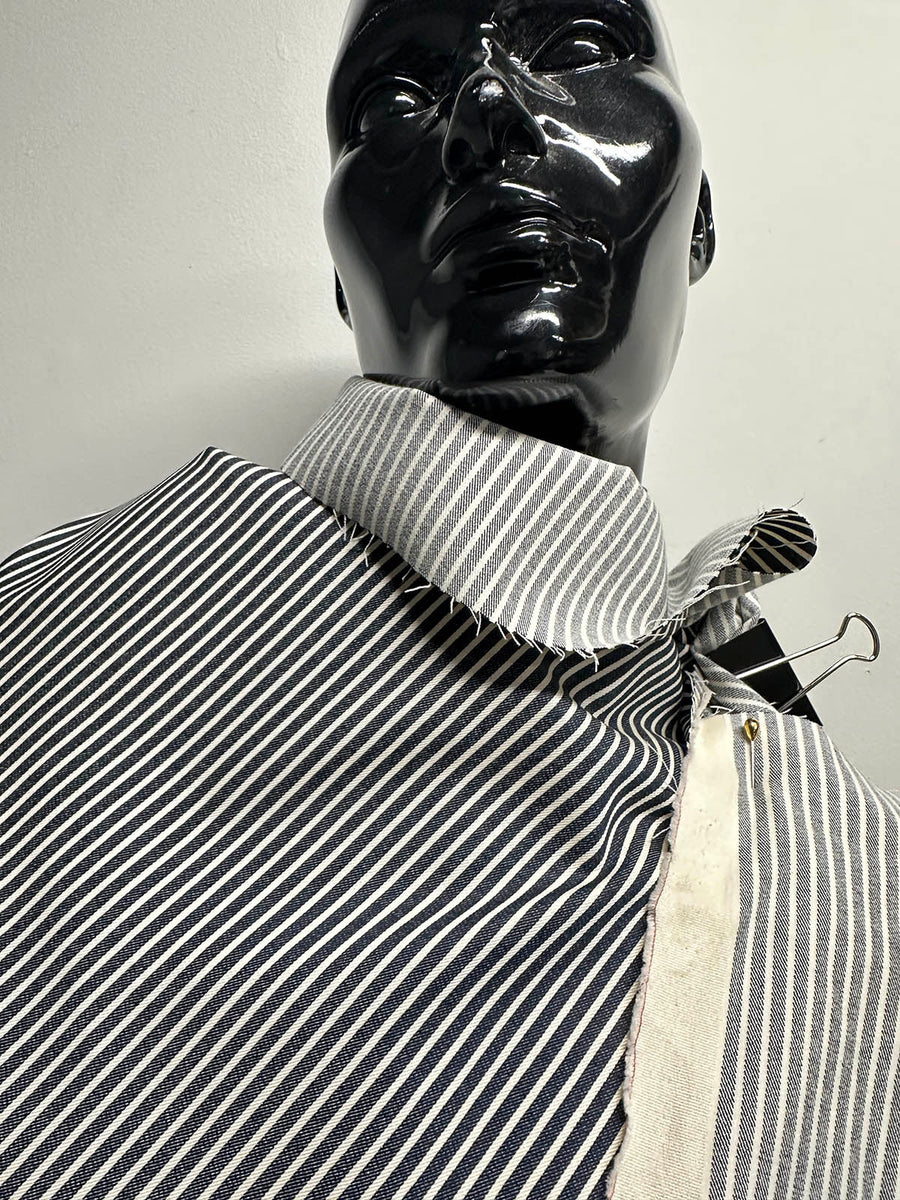 Soft Railroad Stripe Cotton With Tinge of Stretch - L'Etoffe Fabrics LLC