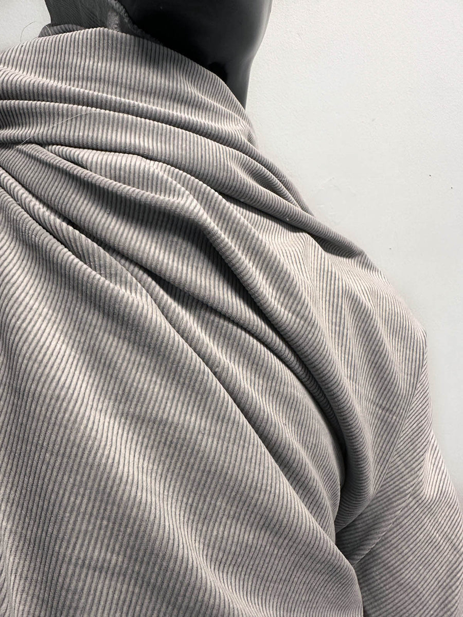 Soft Two Tone Gray Corduroy - L'Etoffe Fabrics LLC