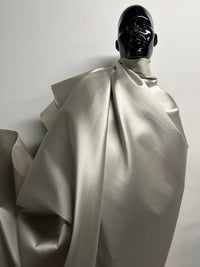 Stone Sateen Silk Wool Suiting - L'Etoffe Fabrics LLC