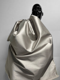 Stone Sateen Silk Wool Suiting - L'Etoffe Fabrics LLC