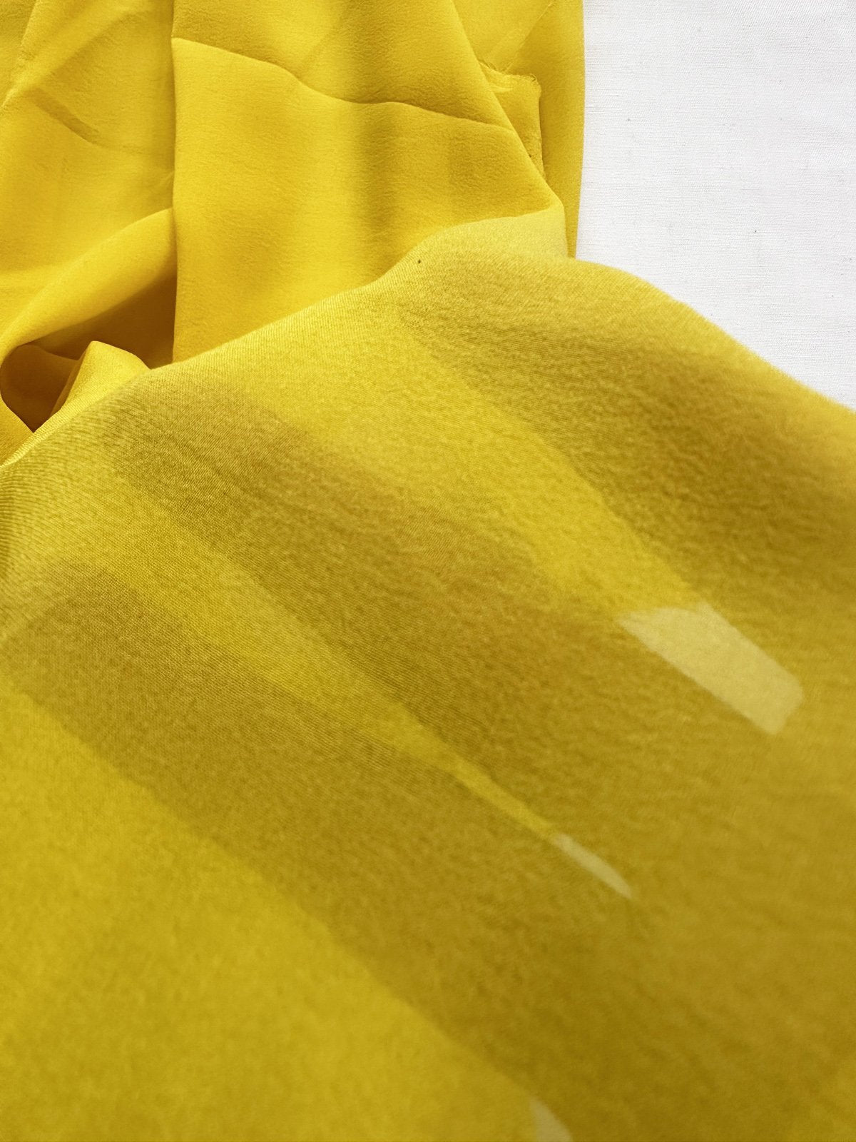 Sunflower Stretch Silk Chiffon Crepe - L'Etoffe Fabrics LLC