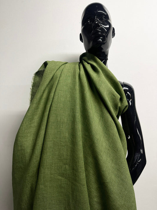 Sunkissed Italian Luxury Linen in Spring Green - L'Etoffe Fabrics LLC