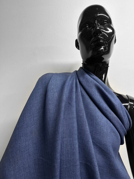 Sunkissed Luxury Italian Linen Shirting in Denim Blue - L'Etoffe Fabrics LLC