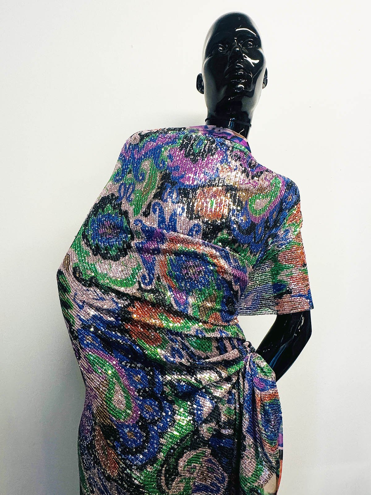 Tapestry Print Sequined Mesh - L'Etoffe Fabrics LLC