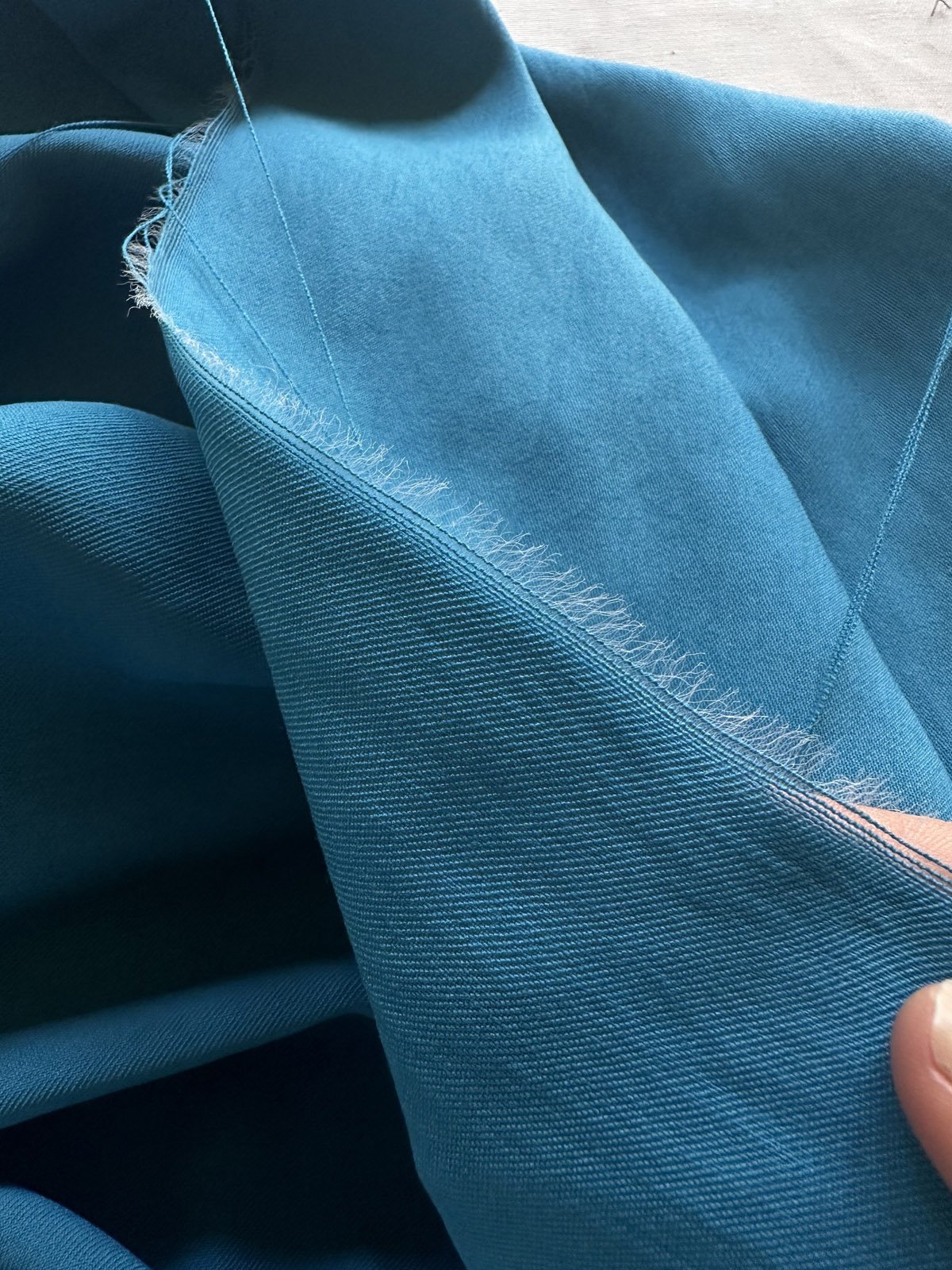 Teal Relaxed Viscose Suiting - L'Etoffe Fabrics LLC