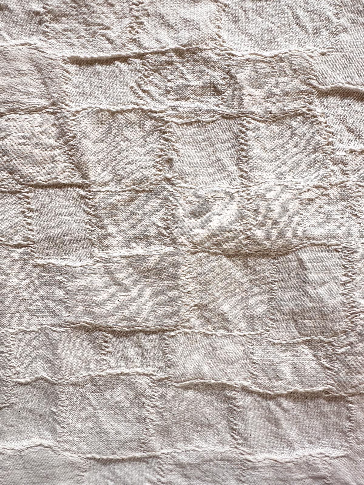 Textured Stone Wall Unbleached Cotton Canvas - L'Etoffe Fabrics LLC