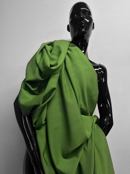 This COLOR! Green Cupro Soft Draping Twill - L'Etoffe Fabrics LLC