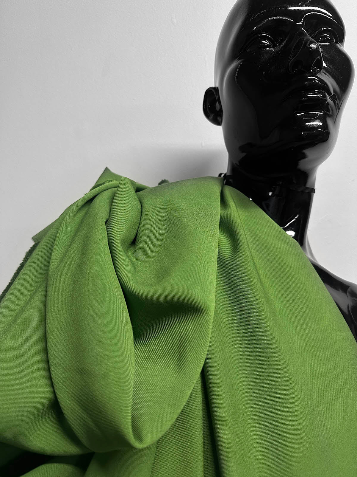 This COLOR! Green Cupro Soft Draping Twill - L'Etoffe Fabrics LLC