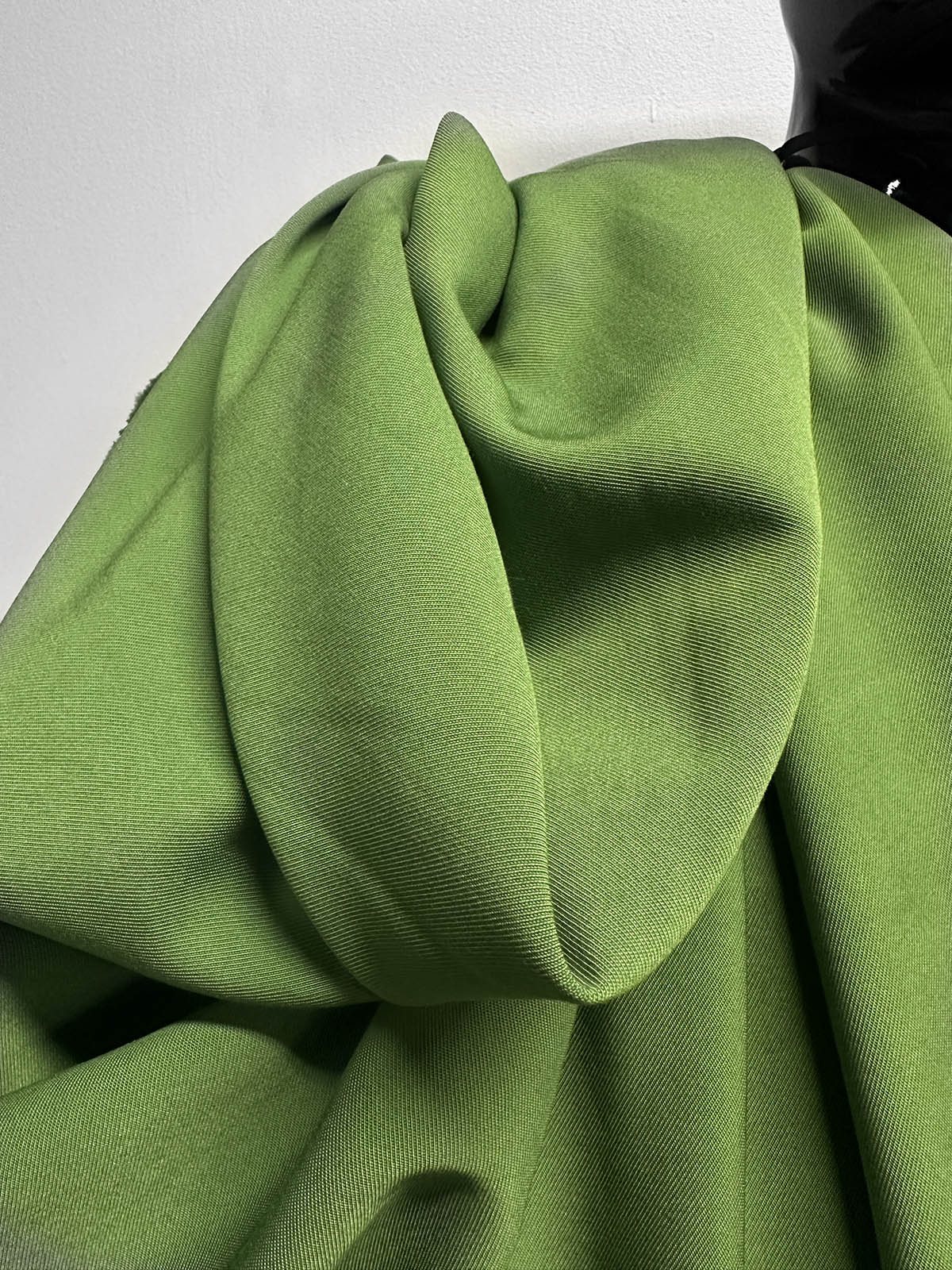 This COLOR! Green Cupro Soft Draping Twill - L'Etoffe Fabrics LLC